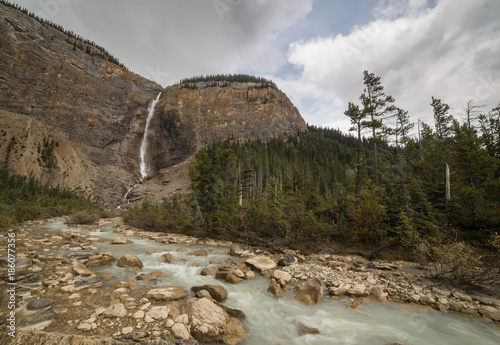 Takakkaw Waterfall in Yoho National Park. British Columbia, Canada.  photo