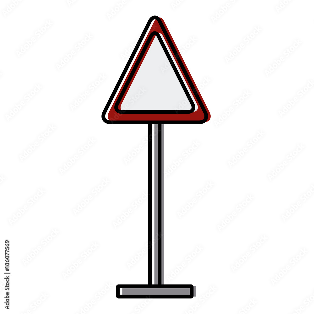 Blank road sign icon vector illustration graphic design Blank road sign icon vector illustration graphic design