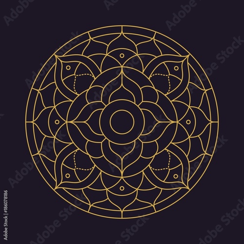 Mandala flower beautiful vector vintage decorative element oriental illustration