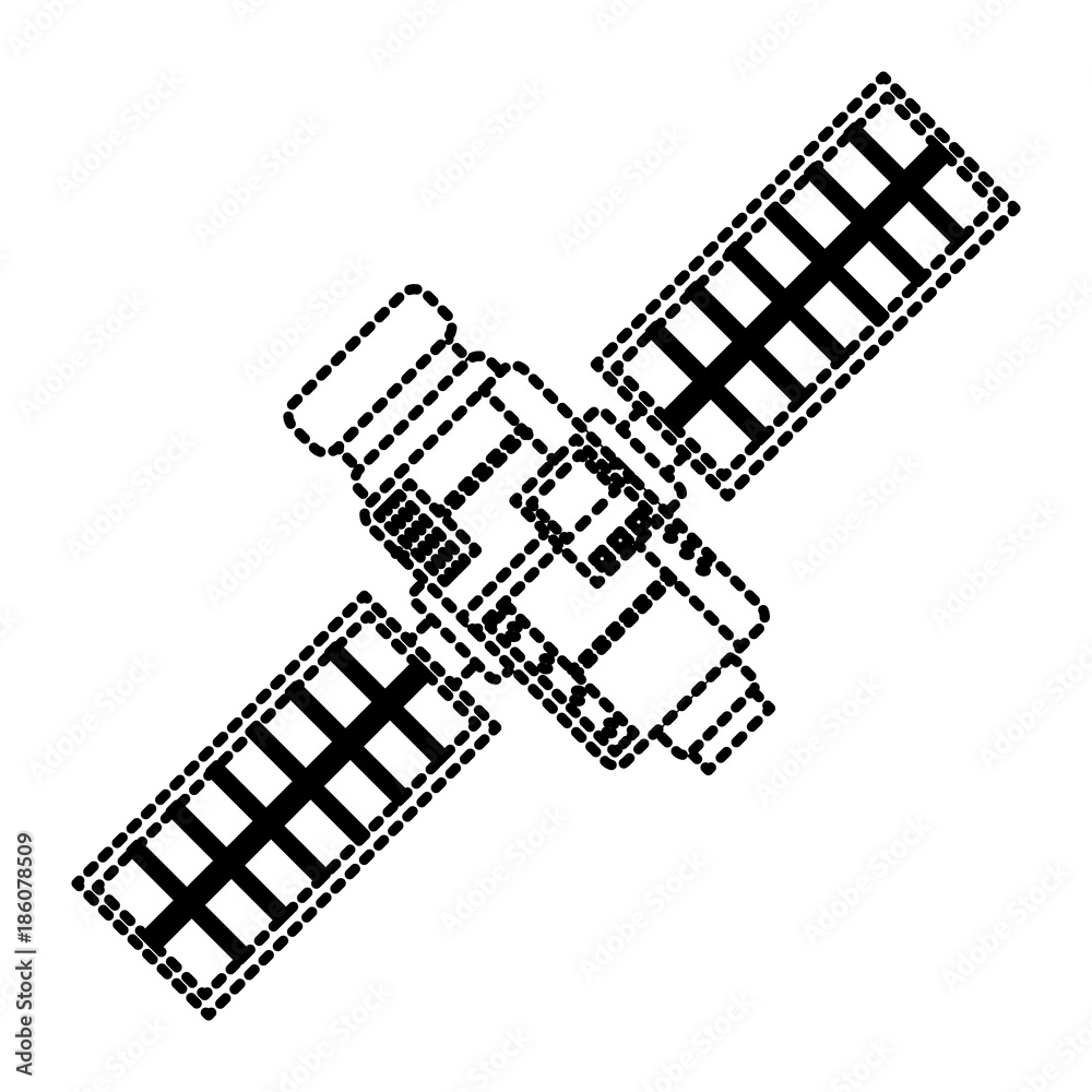 Space Satellite isolated icon vector illustration graphic design