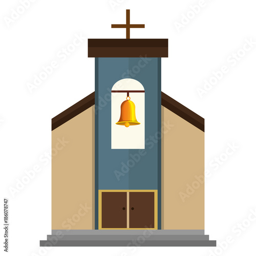 church building isolated icon vector illustration design