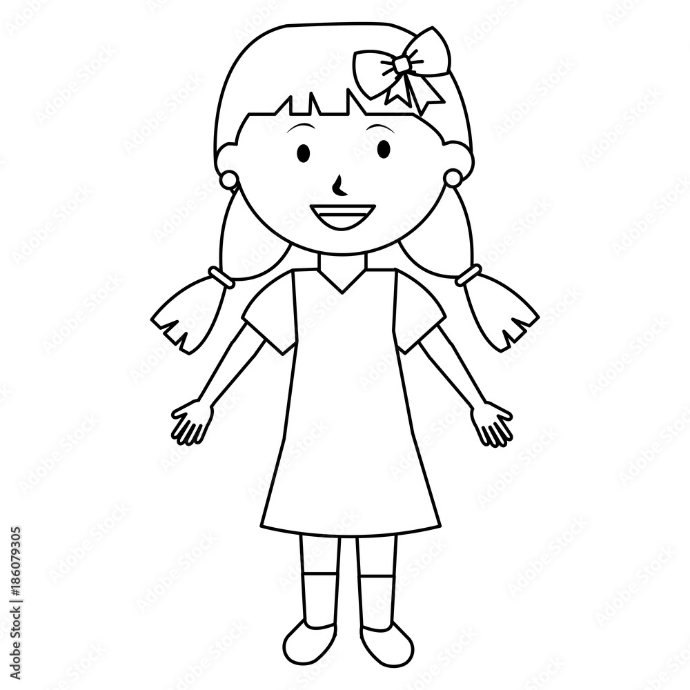 cute little girl avatar character vector illustration design cute little girl avatar character vector illustration design