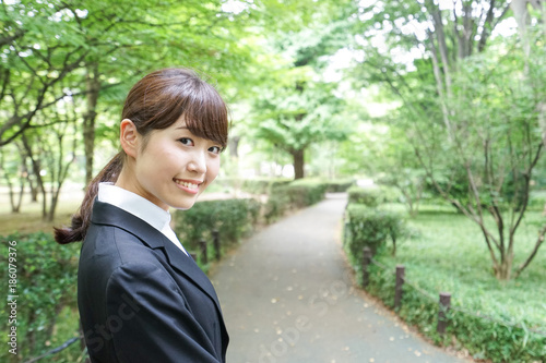 Smiling businesswoman image