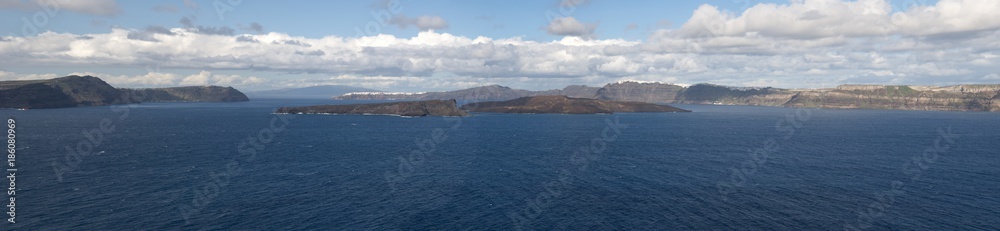 Santorini crater view