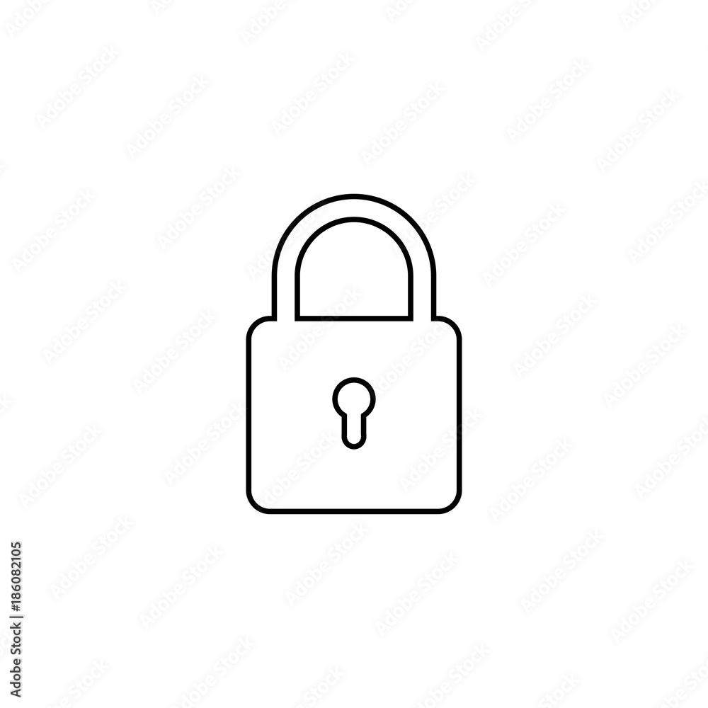 Castle locked vector icon Castle locked vector icon