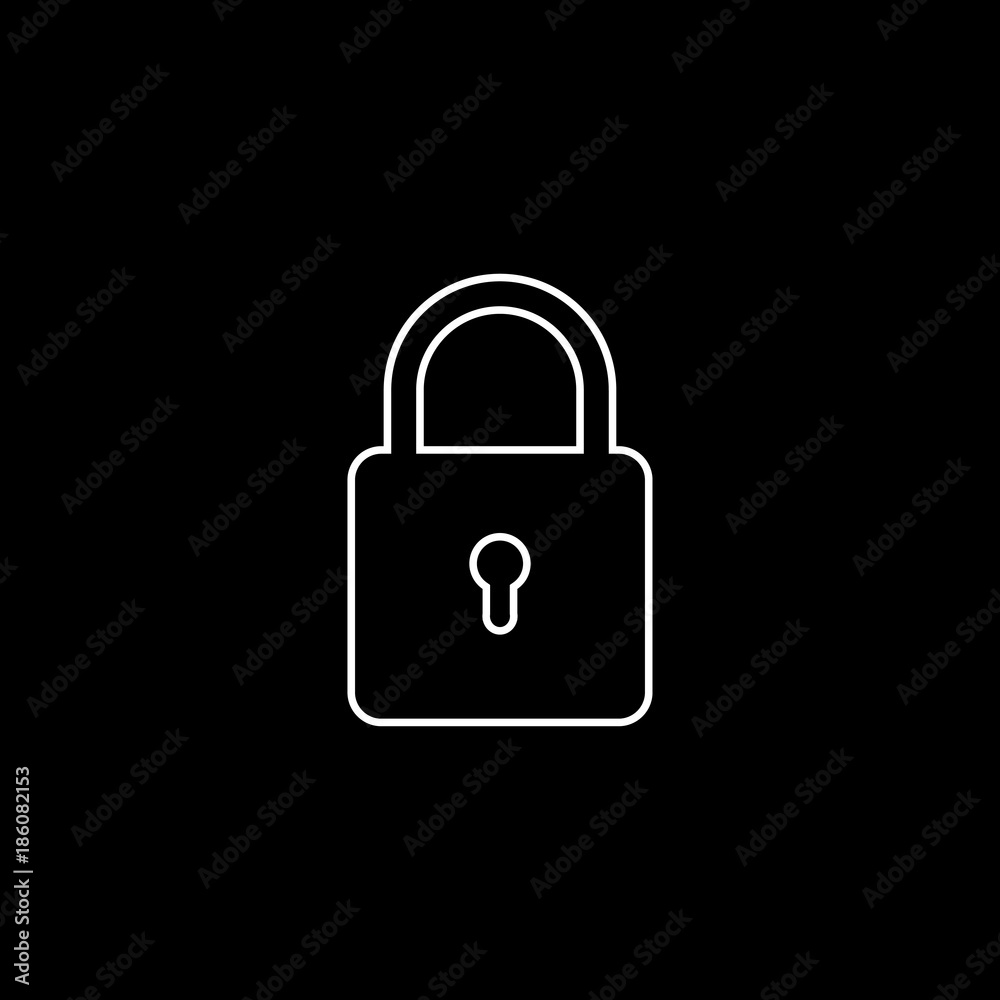 Castle locked vector icon Castle locked vector icon