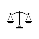 Scales justice vector icon