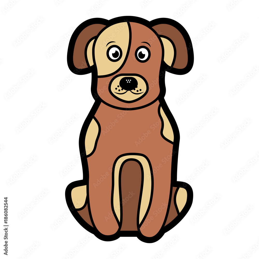 Obraz premium dog or puppy pet icon image vector illustration design 