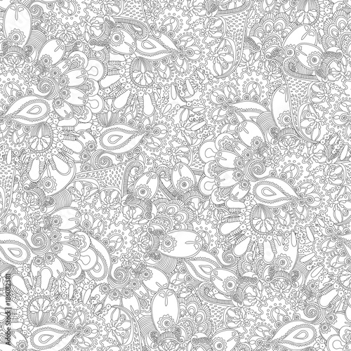 Wallpaper Mural Abstract floral seamless pattern Torontodigital.ca