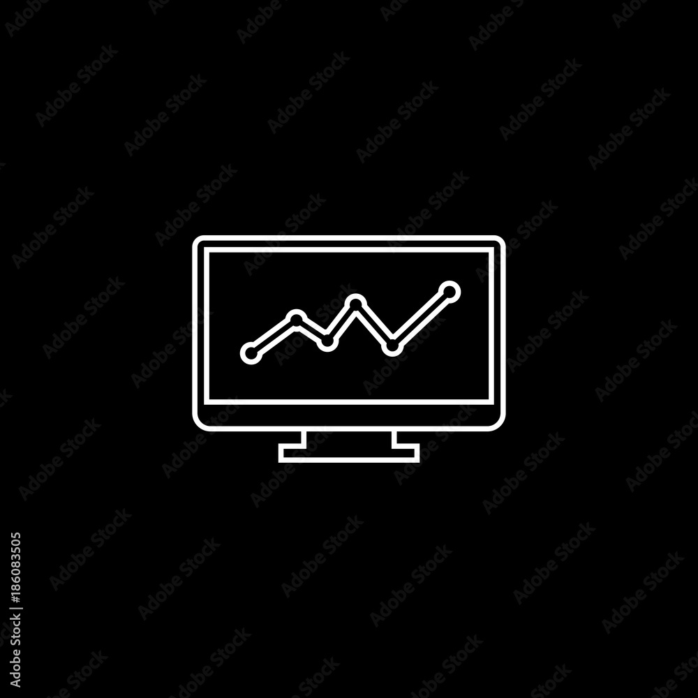 Development website statistic. SEO monitoring vector icon Development website statistic. SEO monitoring vector icon