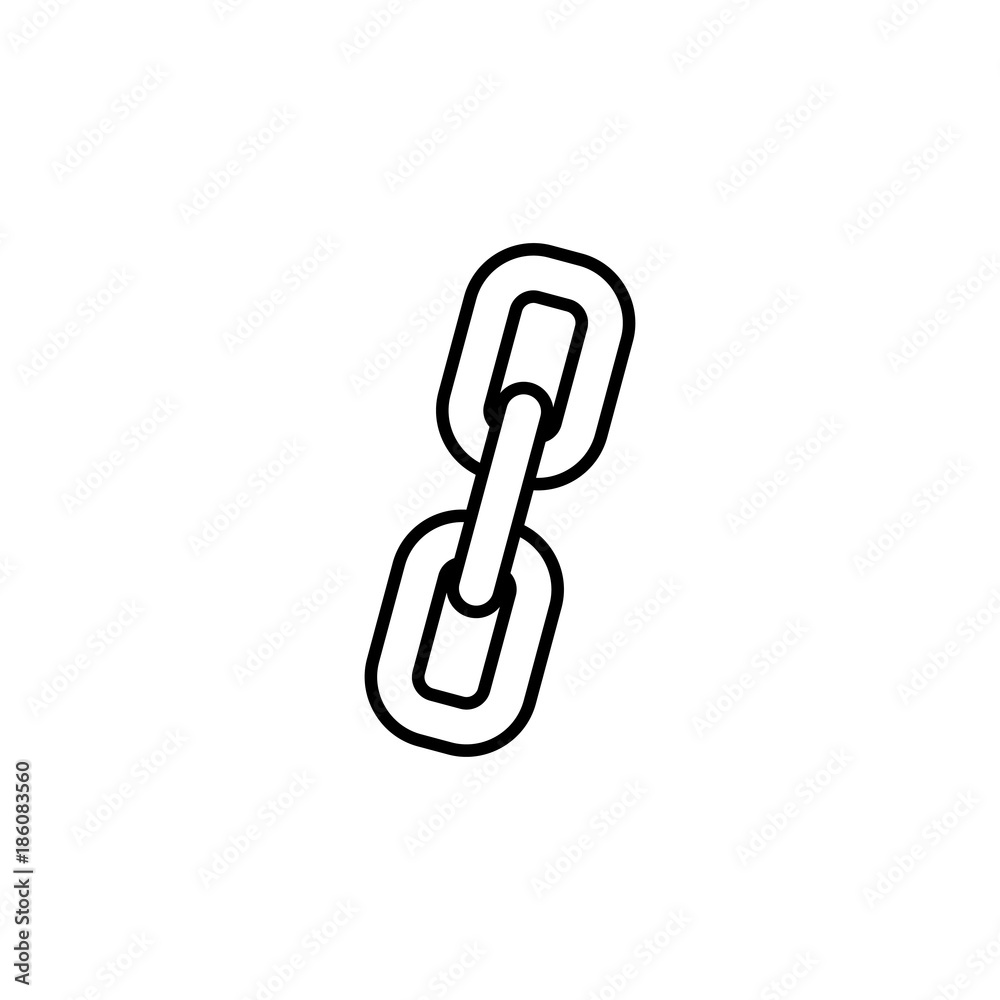 Metal chain for website vector icon