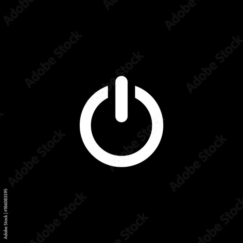 Power on button vector icon