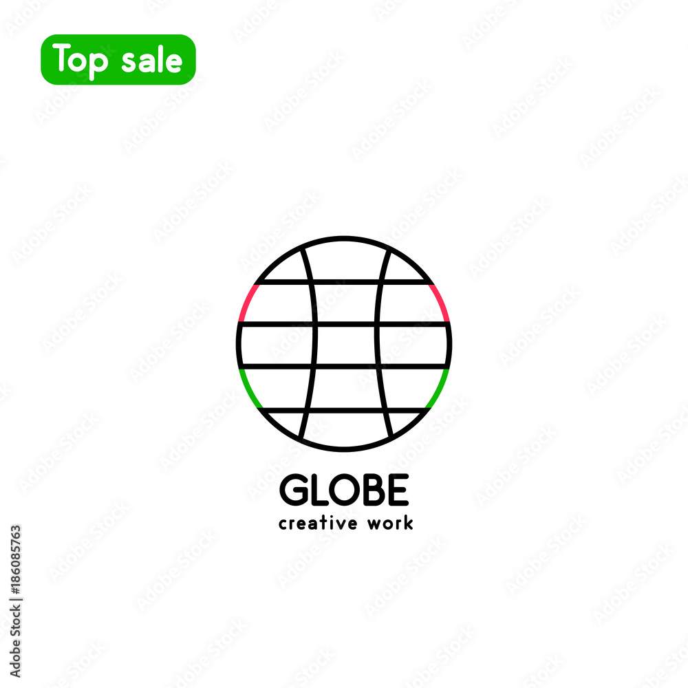Globe icon. Vector illustration. Creative work
