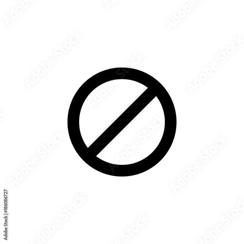 Prohibition signal vector icon