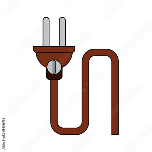 Electric plug isolated icon vector illustration graphic design