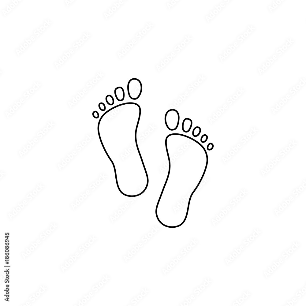 Foot shapes vector icon Foot shapes vector icon
