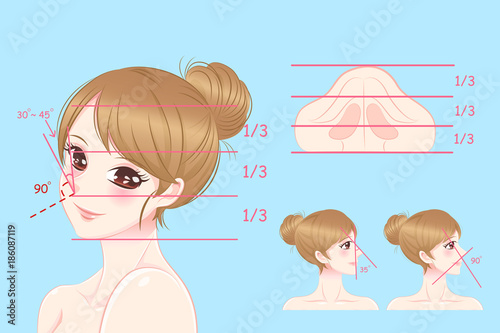 woman with perfect face proportions