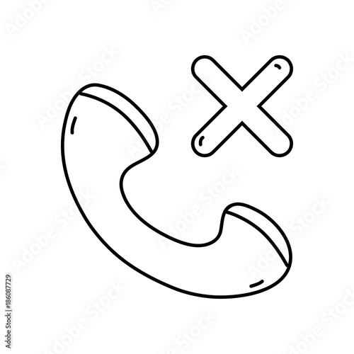 line phone lost call sign telephone icon