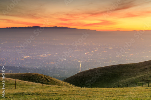 Silicon Valley Golden Hours. Sierra Vista Open Space Preserve, San Jose, Santa Clara County, California, USA.