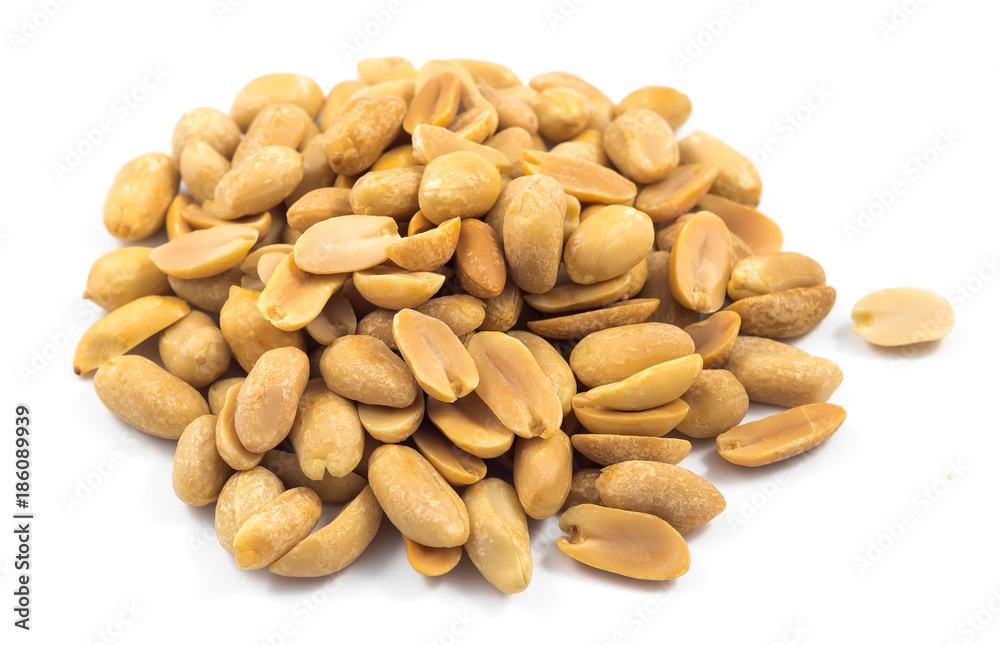 Peanuts isolated on white background Peanuts isolated on white background