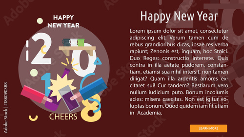 Happy New Year Conceptual Banner