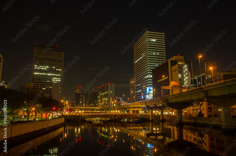 大阪・堂島川の夜景