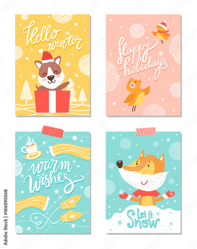 Warm Wishes Merry Christmas Vector Illustration Warm Wishes Merry Christmas Vector Illustration