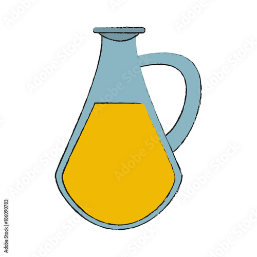 Spa oil massage bottle icon vector illustration graphic design