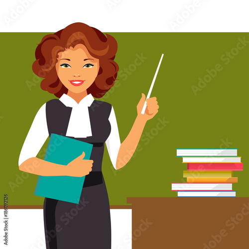 teacher at the blackboard