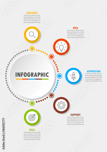  Modern Infographic fashion of five options
