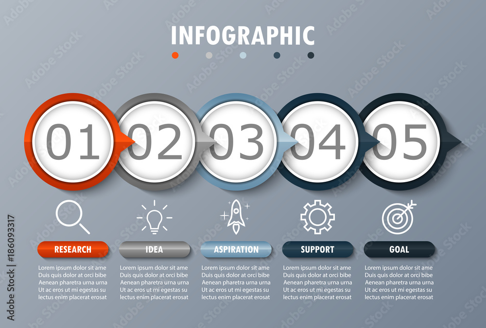 Infographic modern for visualization - obrazy, fototapety, plakaty 