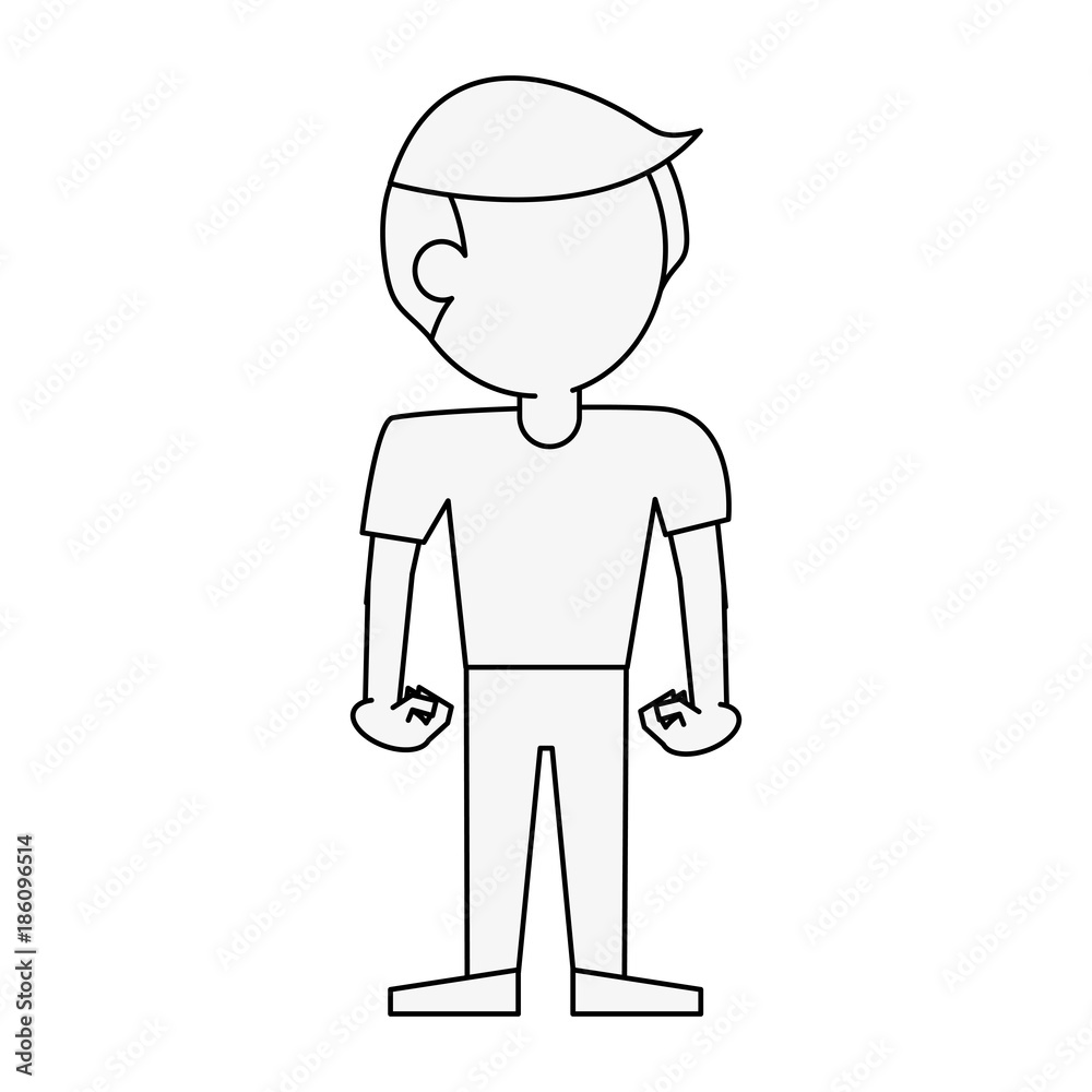 Young man cartoon icon vector illustration graphic design Young man cartoon icon vector illustration graphic design