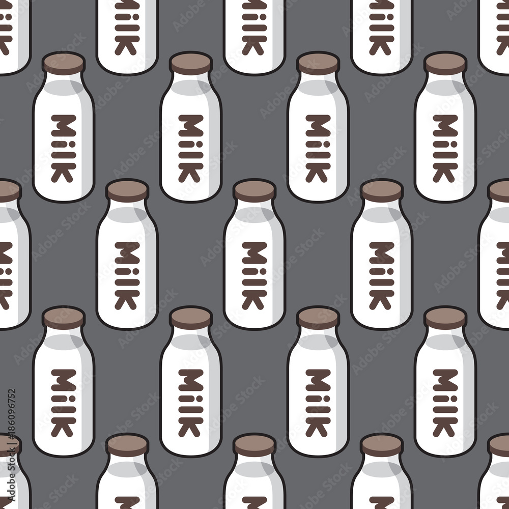 Milk Bottle vector Seamless Pattern isolated wallpaper background Stock  Vector | Adobe Stock