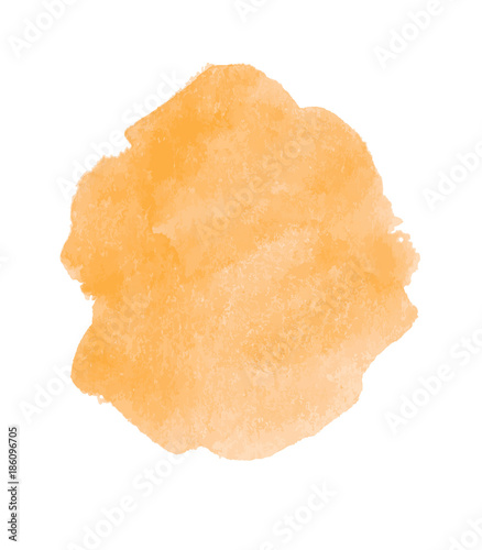 Orange watercolor vector stain