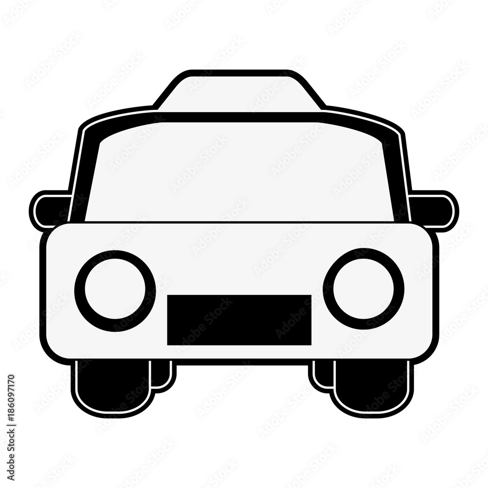 Taxi cab frontview icon vector illustration graphic design