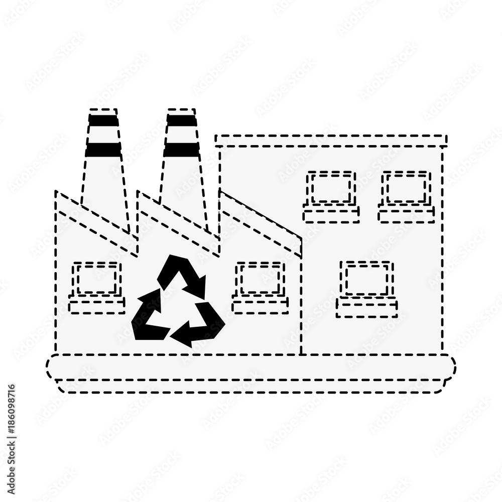 Green factory symbol icon vector illustration graphic design