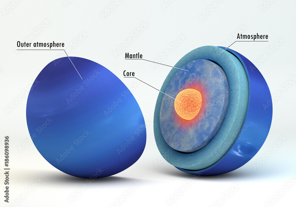 Naklejka premium Neptune inner structure for science