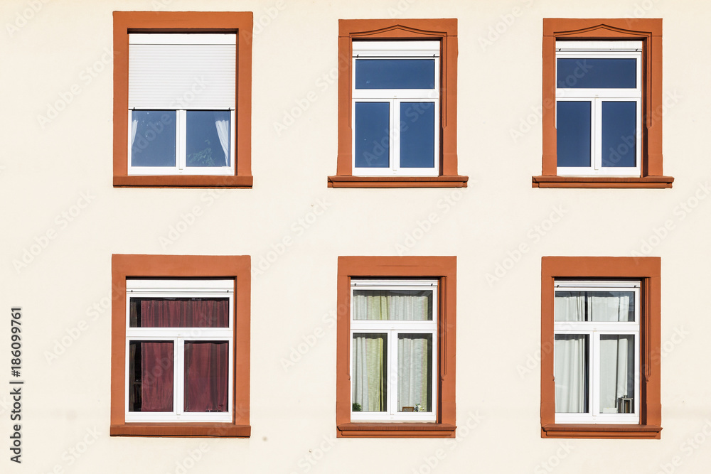 facade of house with four windows