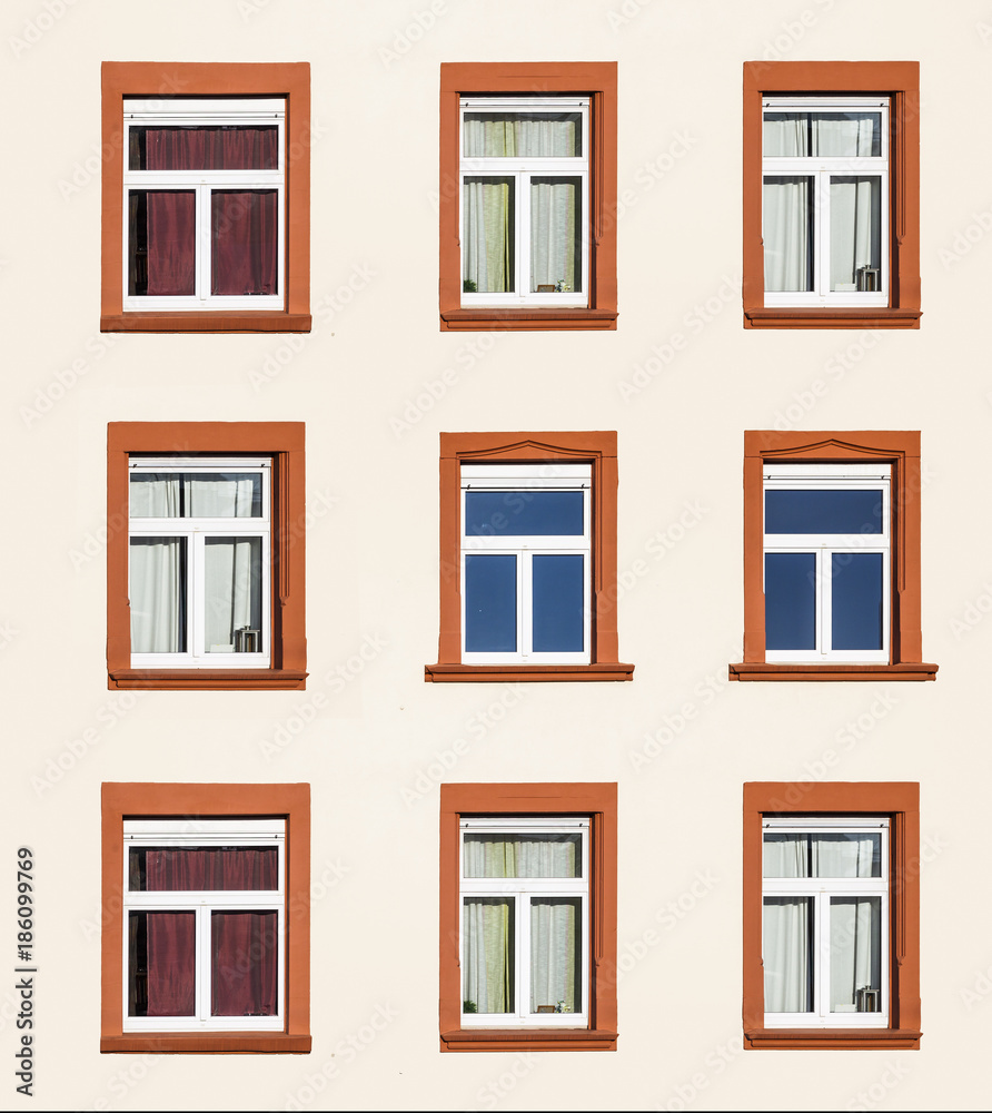 facade of house with four windows