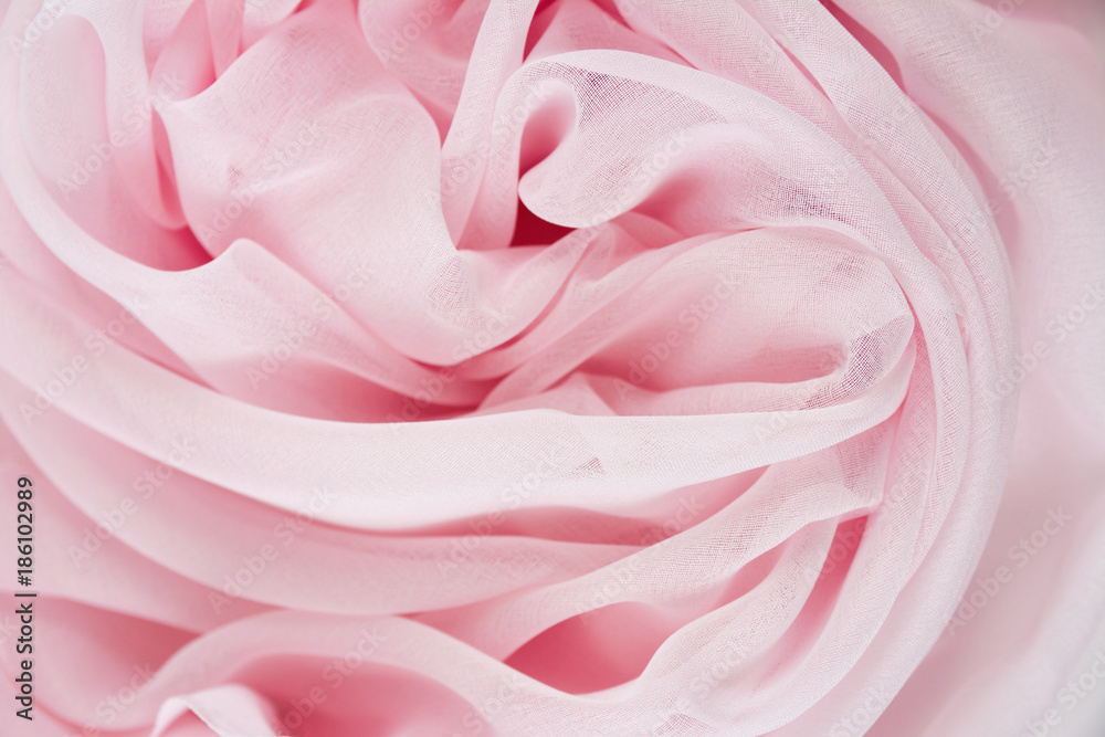 Fototapeta premium Texture chiffon fabric pink color for backgrounds