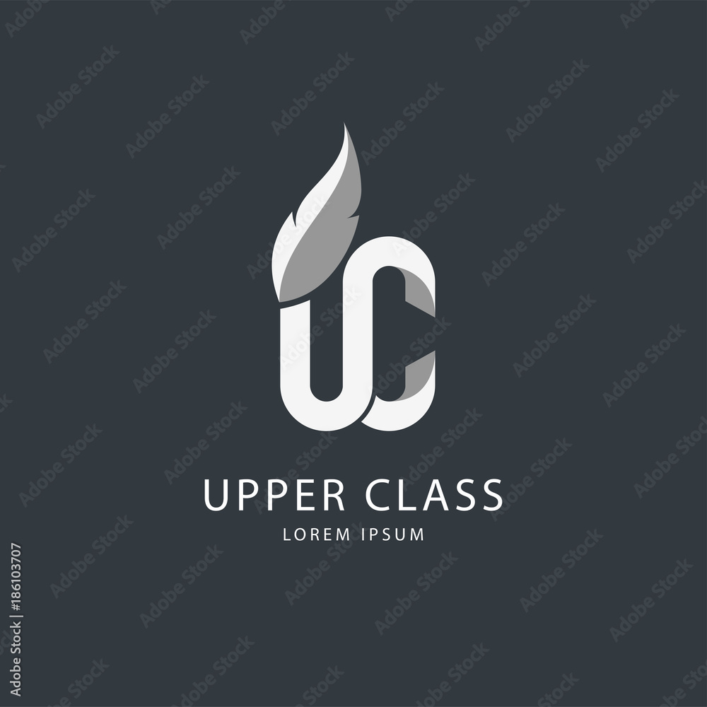 White on dark, Upper Class Logo White on dark, Upper Class Logo