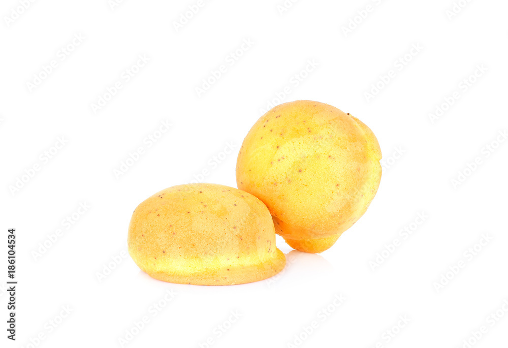 Black Sesame Bread Cookies on white background Black Sesame Bread Cookies on white background