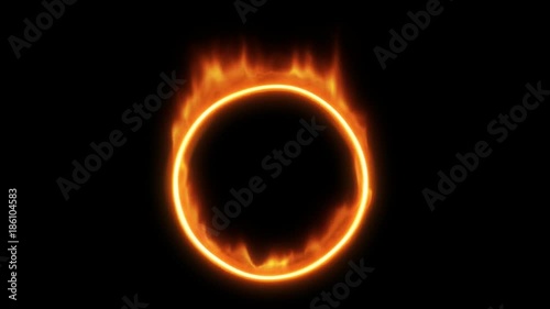 Ring of fire. Seamless loop. For all of your ring of fire needs! This short animation is perfect for games, apps, commercials, and marketing presentations. Transparency is embedded in video.