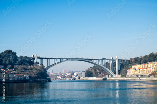 The Arrabida Bridge is an arch bridge over the Douro River. Porto.  Portugal © vadiml