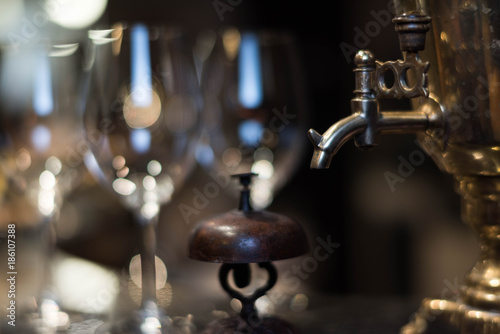 Beautifully decorated table in the restaurant