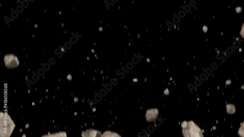 Falling rocks overlay effect. Clip contains 2 anims: 1 light rockfall, and 1 heavier rockfall. Perfect for games, apps, commercials, and marketing presentations. Transparency is embedded in video.