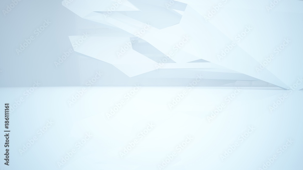 Abstract white interior multilevel public space with window. 3D illustration and rendering. Abstract white interior multilevel public space with window. 3D illustration and rendering.