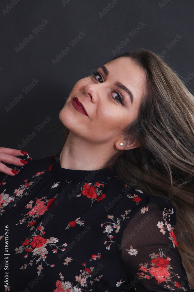 studio portrait of a beautiful model girl studio portrait of a beautiful model girl