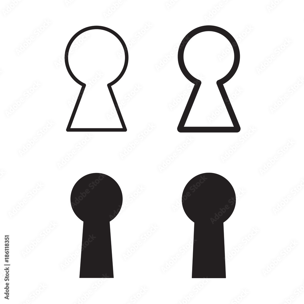 set of keyhole icons- vector illustration set of keyhole icons- vector illustration