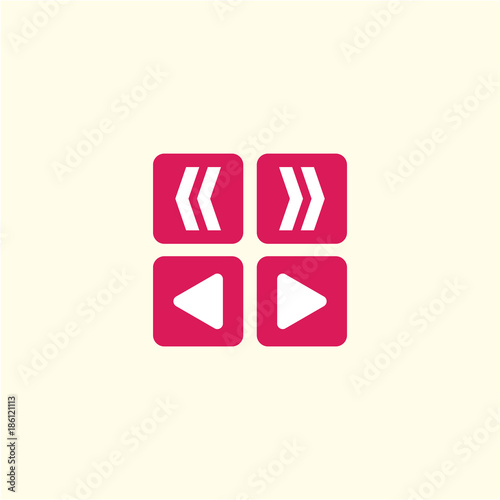 Next Previous Button Vector Template Design
